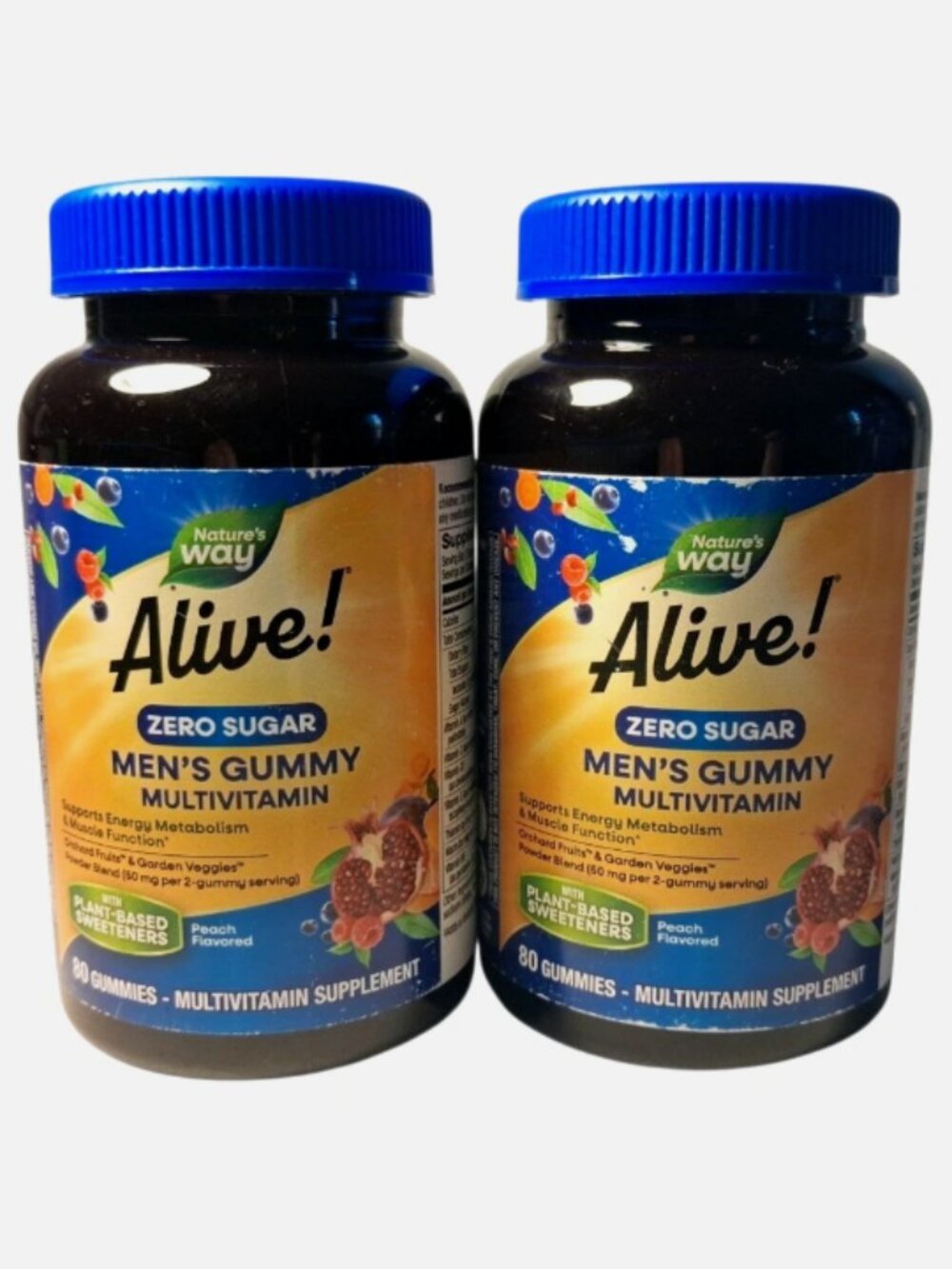 Natures Way Alive ! Zero Sugar Men’s Gummy Multivitamin 80 Gummies 2 Pack